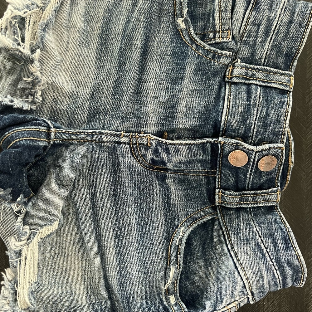 BKE Kids Blue Frayed Denim Shorts